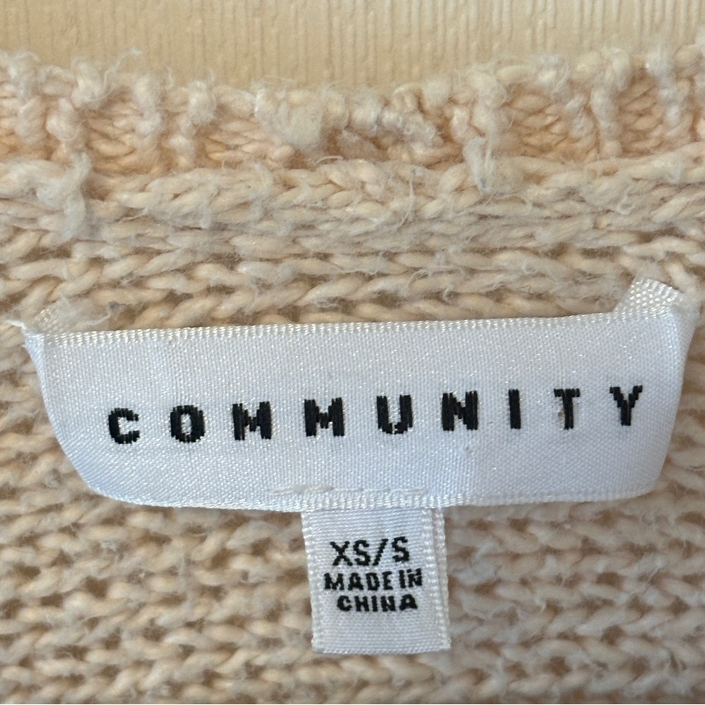 Aritzia Community Beige Poncho Cardigan Sweater Small - Picture 5 of 7
